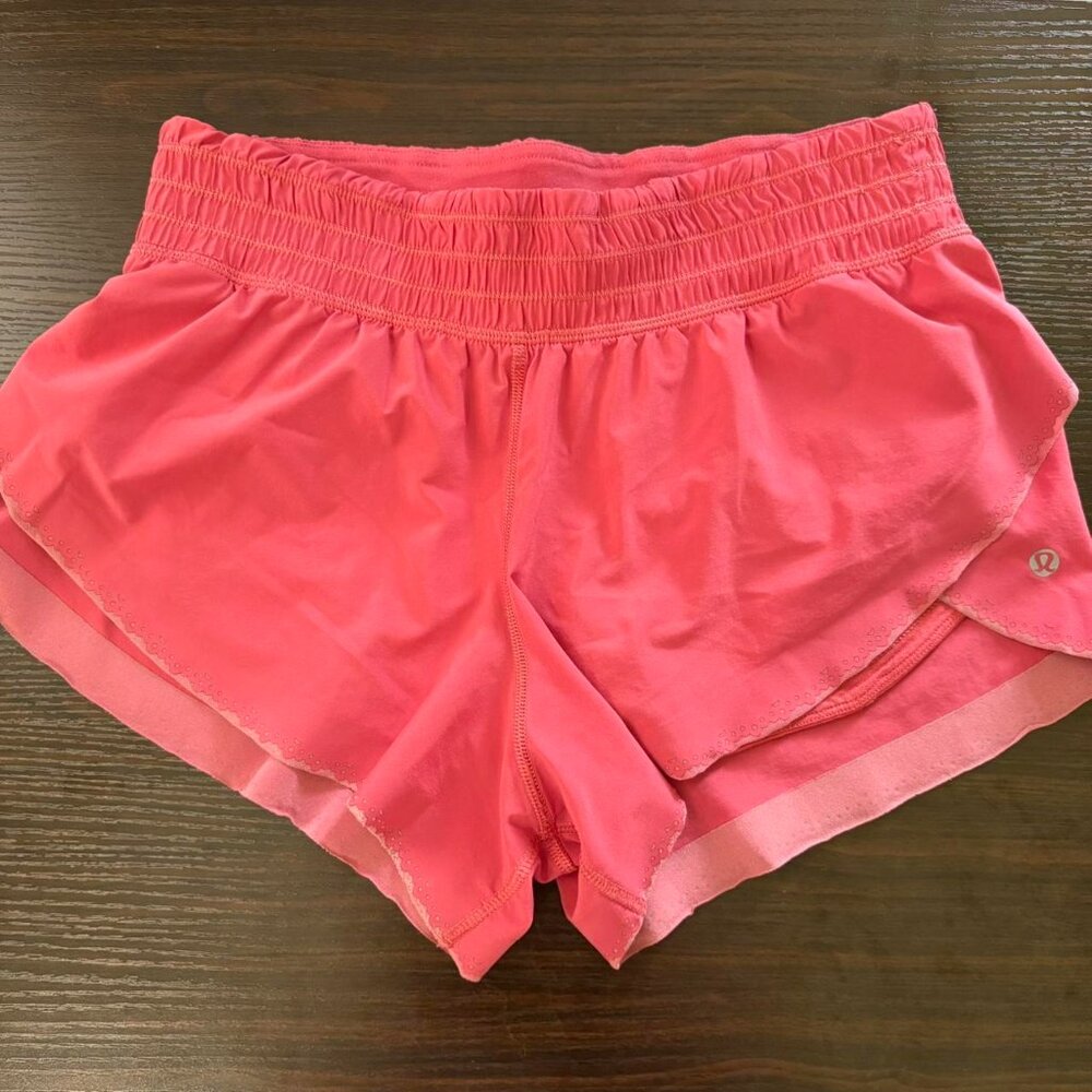 DISCONTINUED Lululemon shorts with lace detail on trim